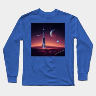 Interplanetary Spaceport Long Sleeve T-Shirt